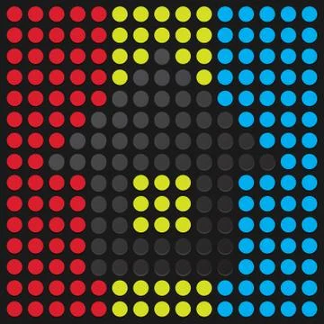 Home icon of dots on the background rbg Stock Illustration