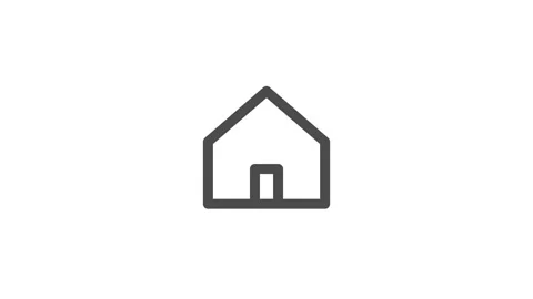 Home Icon Drawing in Seamless Loop Видео 346649243