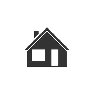 Home icon flat Stock Illustration