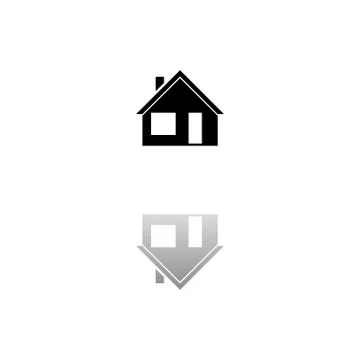 Home icon flat Stock Illustration