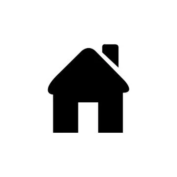 Home Icon In Flat Style Vector For App, UI, Websites. House Black Icon Vector Stock Illustration