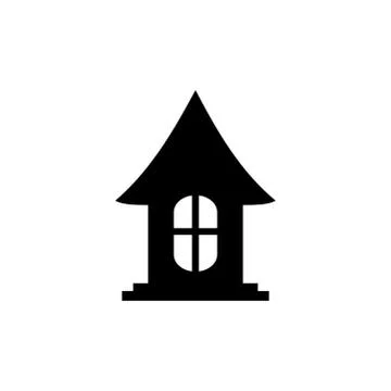 Home Icon In Flat Style Vector For App, UI, Websites. House Black Icon Vector Stock Illustration