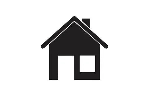Home icon flat vector illustration. Stock Illustration
