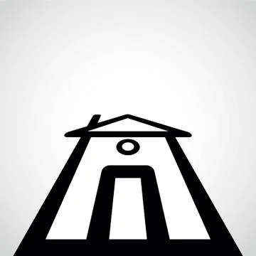 Home icon. Illustrazione stock