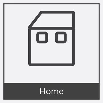 Home icon isolated on white background Free Stock Illustration