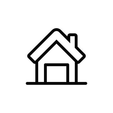 Home Icon Logo Vector design illustration. Simple House logo icon vector in f Stock Illustration