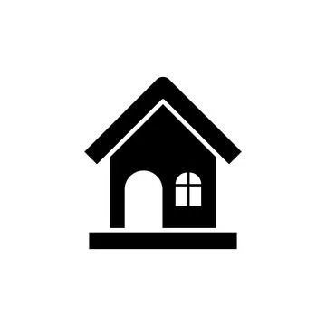 Home Icon Logo Vector design illustration. Simple House logo icon vector in f Stock Illustration