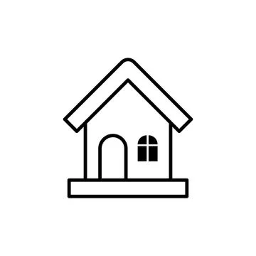 Home Icon Logo Vector design illustration. Simple House logo icon vector in f Stock-Illustration