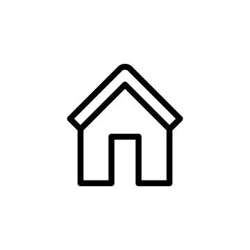 Home Icon Logo Vector design illustration. Simple House logo icon vector in f Stock Illustration