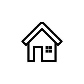 Home Icon Logo Vector design illustration. Simple House logo icon vector in f Stock-Illustration