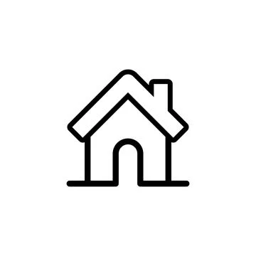 Home Icon Logo Vector design illustration. Simple House logo icon vector in f Stock Illustration
