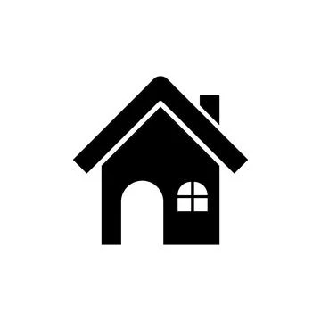 Home Icon Logo Vector design illustration. Simple House logo icon vector in f Stock Illustration