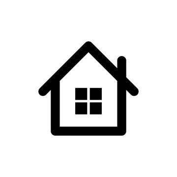 Home Icon Logo Vector design illustration. Simple House logo icon vector in f Illustrazione stock