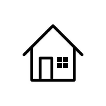 Home Icon Logo Vector design illustration. Simple House logo icon vector in f Stock-Illustration