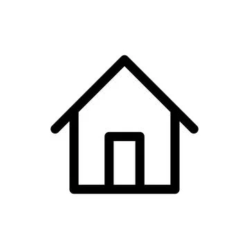 Home Icon Logo Vector design illustration. Simple House logo icon vector in f Stock Illustration