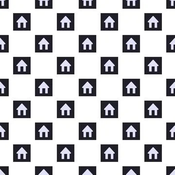 Home icon pattern creating a seamless background design 库存插图