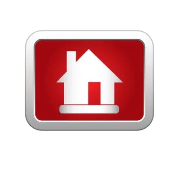 Home icon red 스톡 일러스트