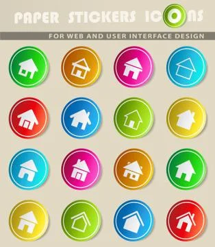 Home icon set Stock Illustration