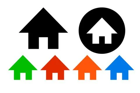 Home icon set. Vector about house. Stock Illustration