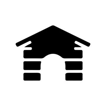 Home icon. Simple style web site home page background symbol. Home button. .. Stock Illustration