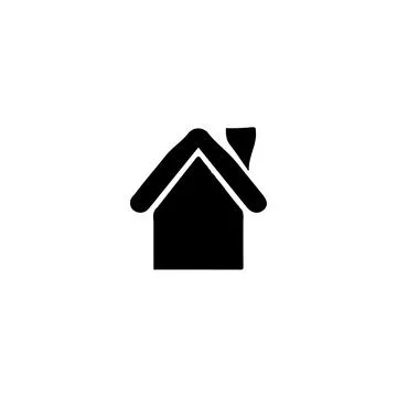 Home icon. Simple style web site home page background symbol. Home button. .. Stock Illustration