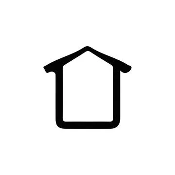 Home icon. Simple style web site home page background symbol. Home button. .. Stockillustratie
