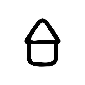 Home icon. Simple style web site home page background symbol. Home button. .. イラスト素材