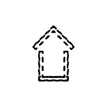 Home icon. Simple style web site home page background symbol. Home button. .. Stock Illustration