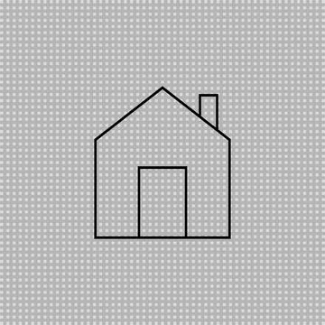 Home icon transparent. Vector symbol of transparent house.  Stock Illustration