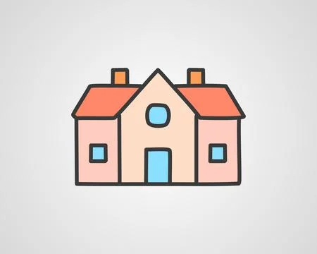 Home Icon in trendy flat style Ilustración de archivo