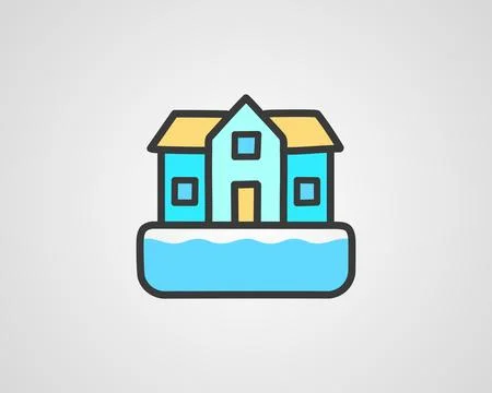 Home Icon in trendy flat style Ilustración de archivo