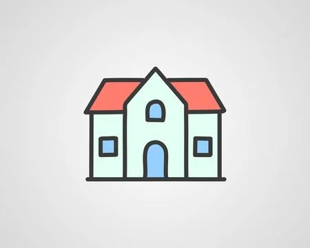Home Icon in trendy flat style Ilustración de archivo