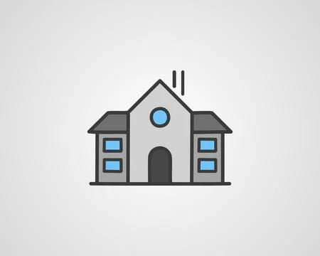 Home Icon in trendy flat style Ilustración de archivo