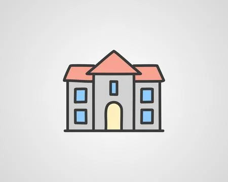 Home Icon in trendy flat style Ilustración de archivo
