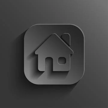 Home icon - vector black app button Stock Illustration