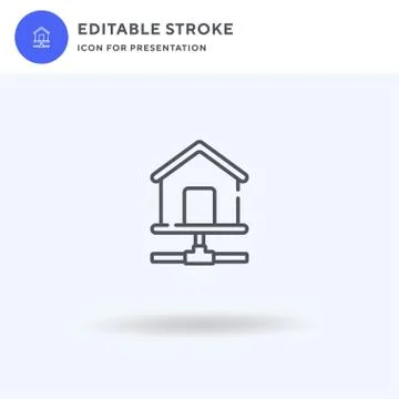 Home icon vector, filled flat sign, solid pictogram isolated on white, logo Illustrazione stock