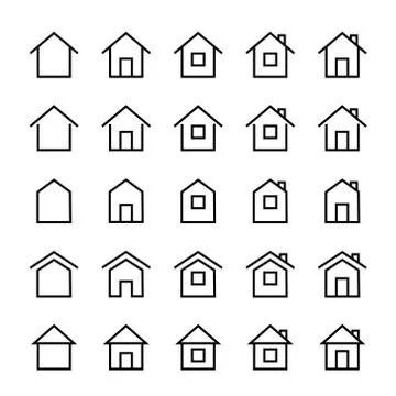Home icon. vector flat illustration Stock Illustration