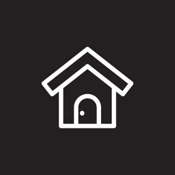 Home icon vector . home or house icon isolated on black background Stock Illustration