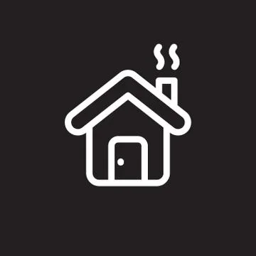 Home icon vector . home or house icon isolated on black background Stock Illustration