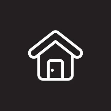 Home icon vector . home or house icon isolated on black background Stock Illustration