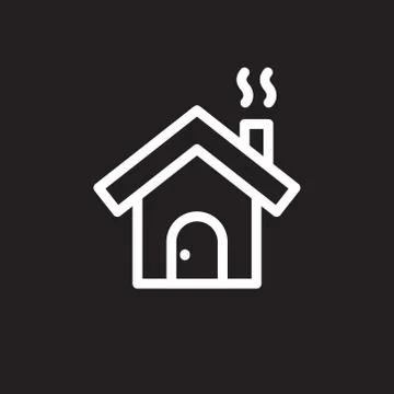 Home icon vector . home or house icon isolated on black background Stock Illustration