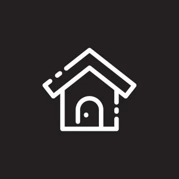 Home icon vector . home or house icon isolated on black background Stock Illustration