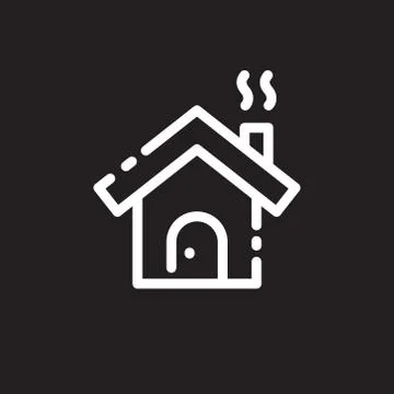 Home icon vector . home or house icon isolated on black background Stock Illustration