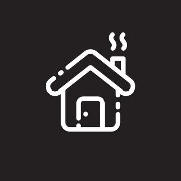 Home icon vector . home or house icon isolated on black background Stock Illustration
