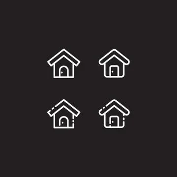 Home icon vector . home or house icon isolated on black background Stock Illustration