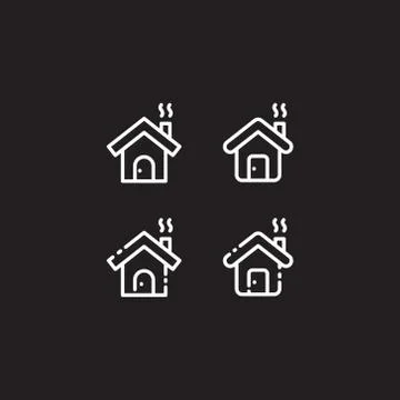 Home icon vector . home or house icon isolated on black background Stock Illustration