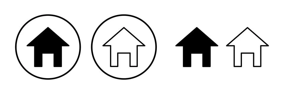 Home icon vector. House vector icon Stock Illustration