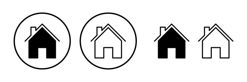 Home icon vector. House vector icon Stock Illustration