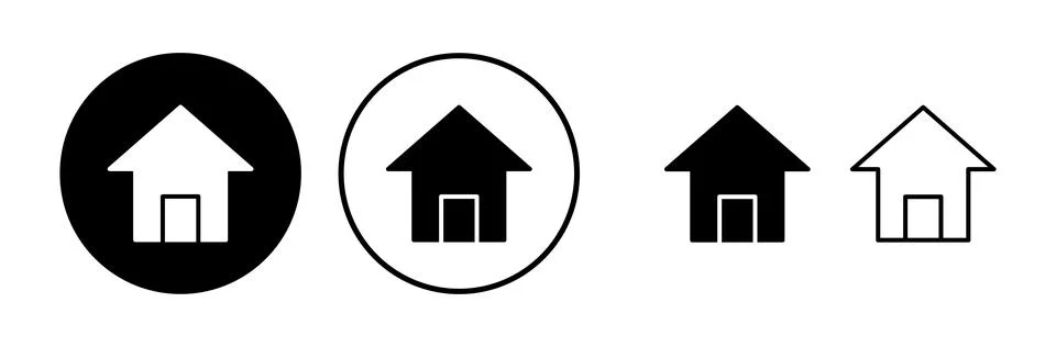 Home icon vector. House vector icon Stock Illustration