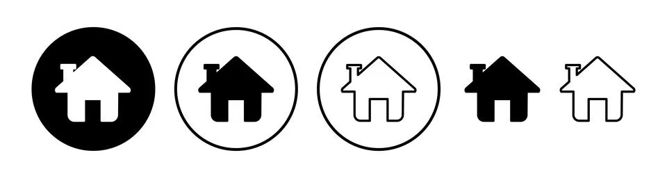 Home icon vector. House vector icon Stock Illustration